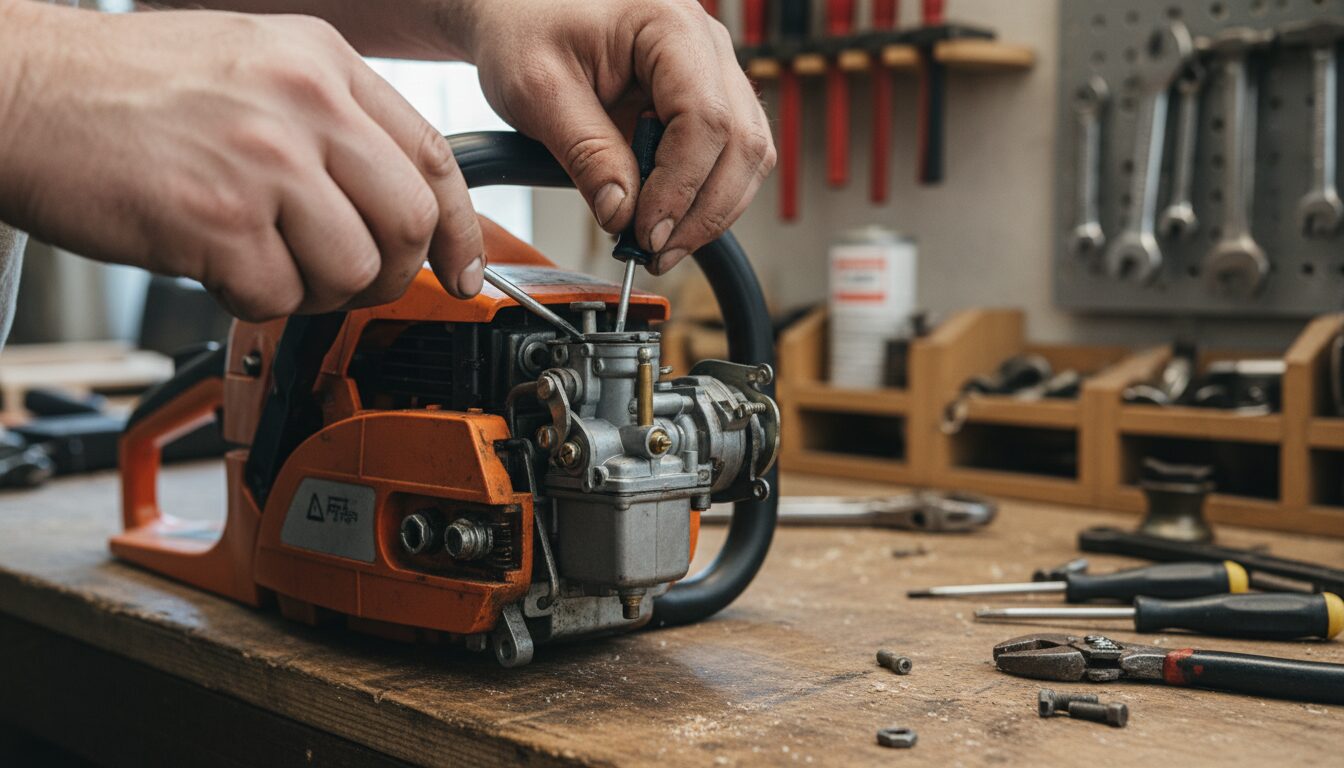 découvrez notre guide pratique pour ajuster facilement le carburateur de votre tronçonneuse et garantir son bon fonctionnement en toute sécurité.