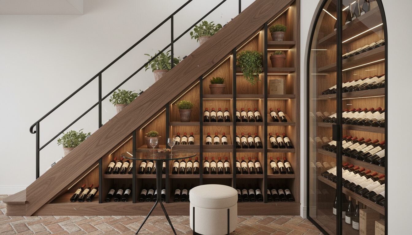 découvrez comment aménager l'espace sous votre escalier en une cave à vin élégante grâce à notre guide complet, alliant praticité et design pour sublimer votre intérieur.