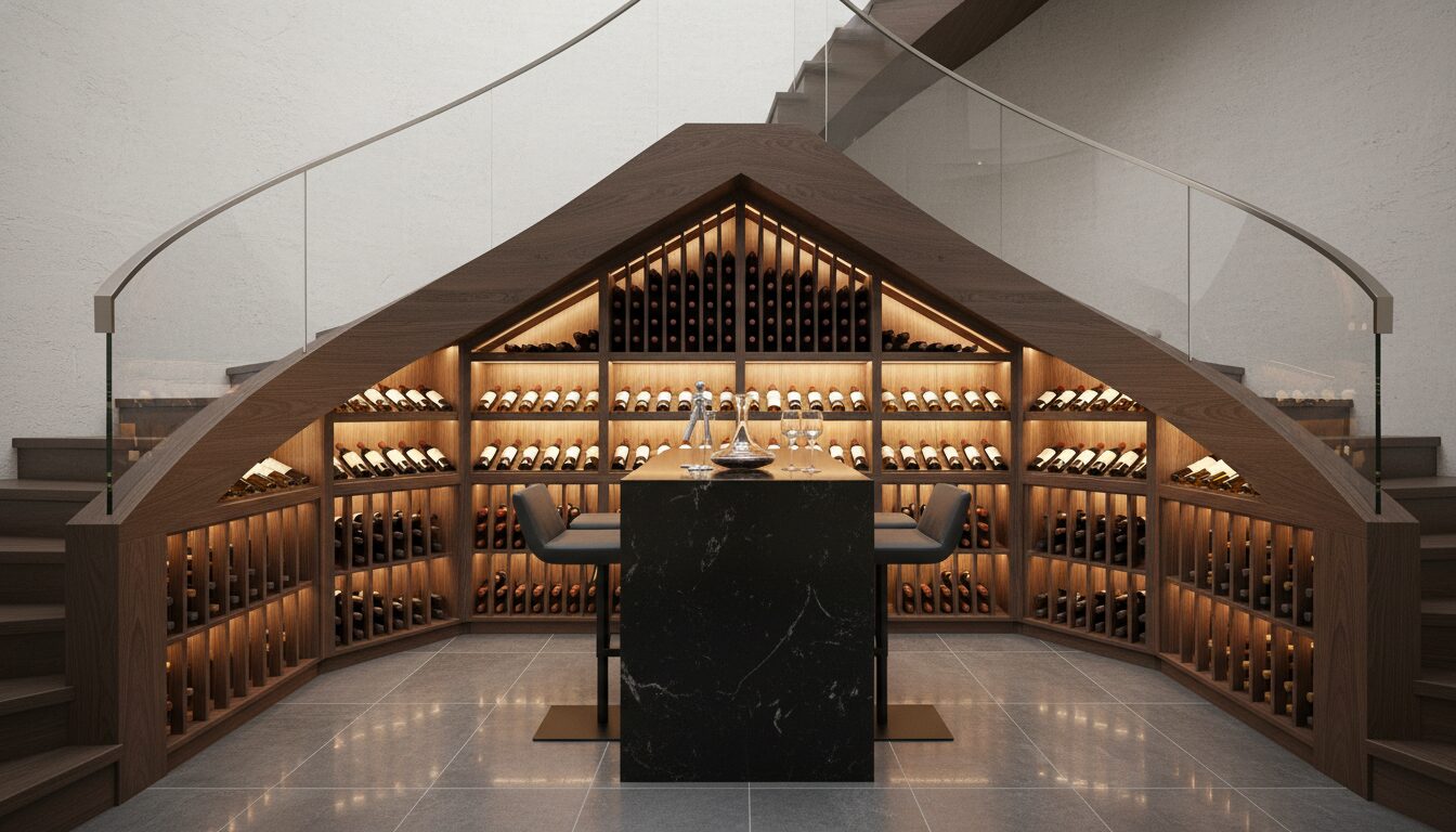 découvrez comment transformer l'espace sous votre escalier en une cave à vin élégante grâce à notre guide complet, alliant style et fonctionnalité pour sublimer votre intérieur.