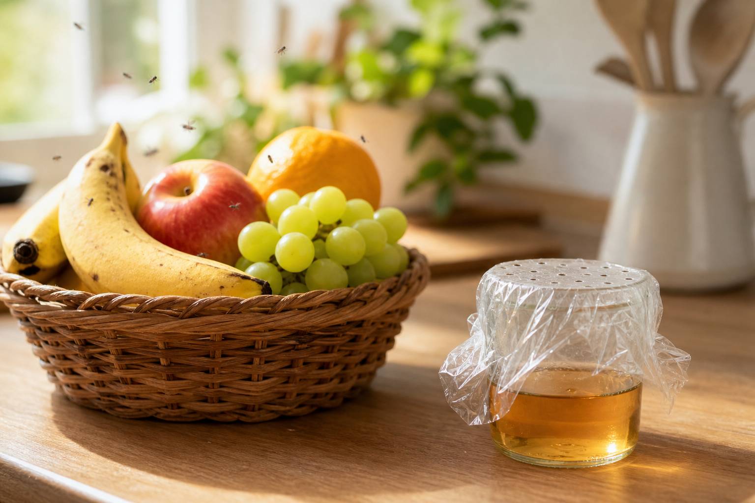 Piège à moucherons naturel dans la cuisine - méthodes efficaces maison