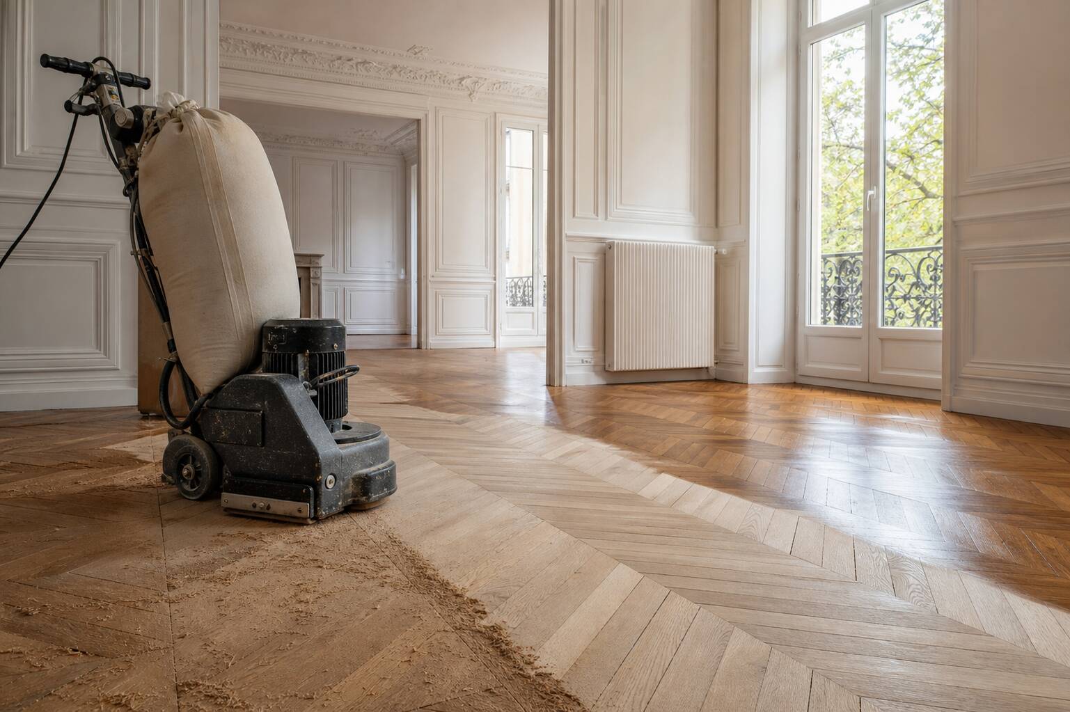 Ponçage de parquet : rénovation de sol en bois