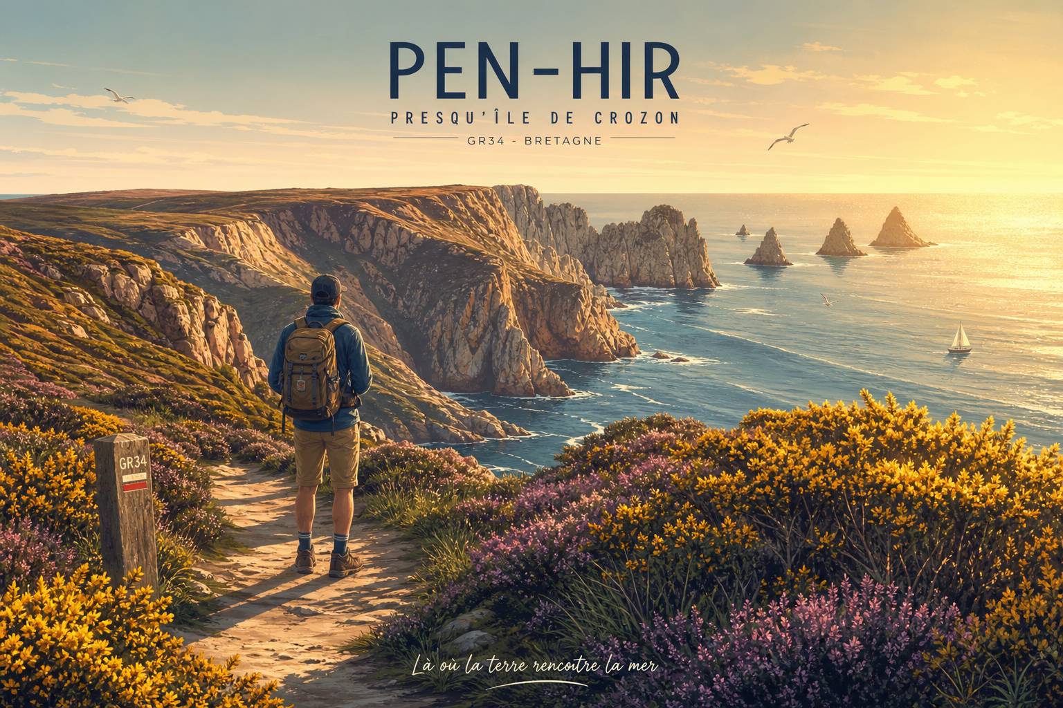 Presqu'île de Crozon - paysages côtiers et falaises de Bretagne