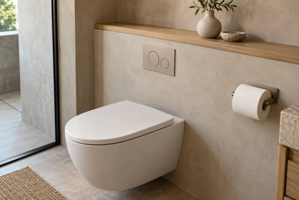 Illustration de détail sur le sujet : Inspirations pour intégrer harmonieusement les WC dans votre salle de bains